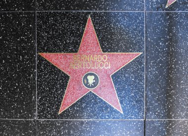 Bernardo Bertoluccis star on Hollywood Walk of Fame clipart