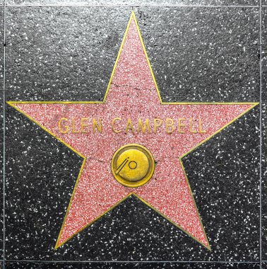Glen Campbells star on Hollywood Walk of Fame clipart