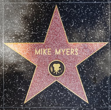 Mike Myers star on Hollywood Walk of Fame clipart