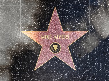 Mike Myers star on Hollywood Walk of Fame clipart