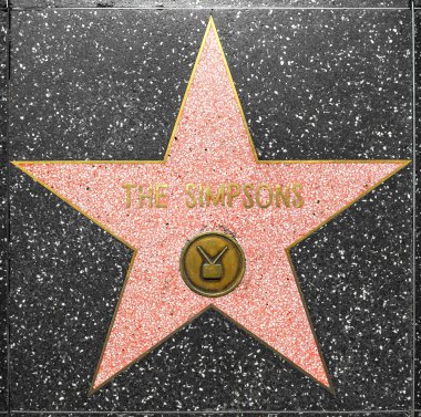 simpsons yıldızı Hollywood walk of fame