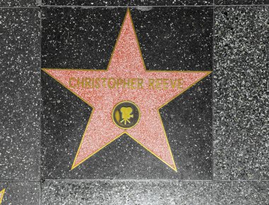 Christopher Reeves star on Hollywood Walk of Fame clipart