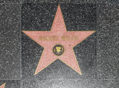 Raquel Welchs star on Hollywood Walk of Fame clipart