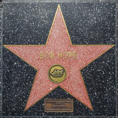 Bob Hopes star on Hollywood Walk of Fame clipart