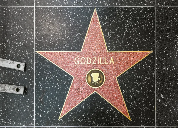 Звезда Годзиллы на Голливудской Аллее Славы — стоковое фото
