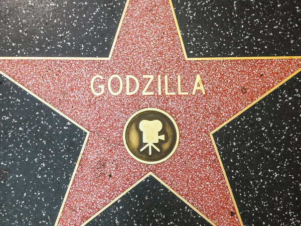 Godzillas зірка на Голлівудська Алея слави — стокове фото