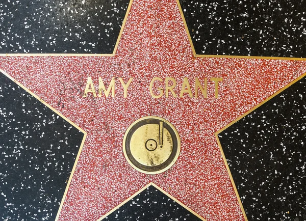 Amy επιχορηγήσεις αστέρι στο hollywood με τα πόδια της φήμης — Φωτογραφία Αρχείου