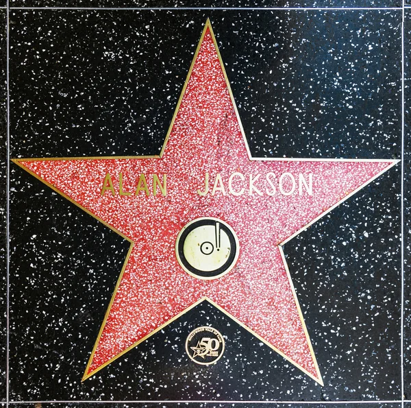 Alan jacksons gwiazdę hollywood spacerem sławy — Zdjęcie stockowe