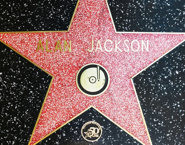 阿兰 · 杰克逊明星上的名望好莱坞步行 — 图库照片