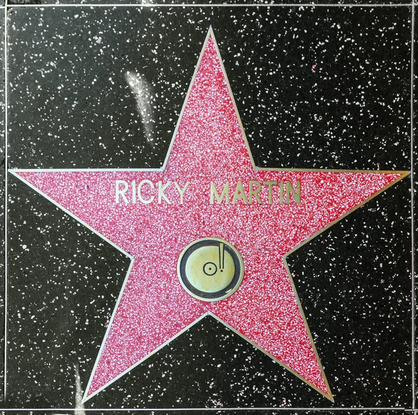 Ricky Martins estrela na Calçada da Fama de Hollywood — Fotografia de Stock