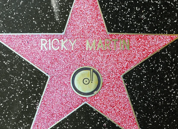 Рикки Мартинс звезда Голливудской Аллеи Славы — стоковое фото