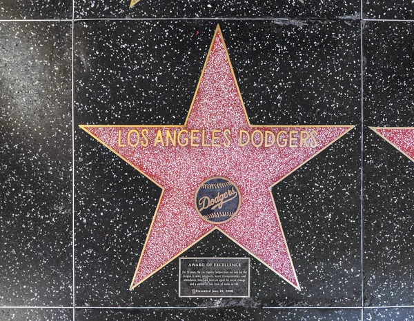 Los angeles dodgers gwiazdę hollywood spacerem sławy — Zdjęcie stockowe