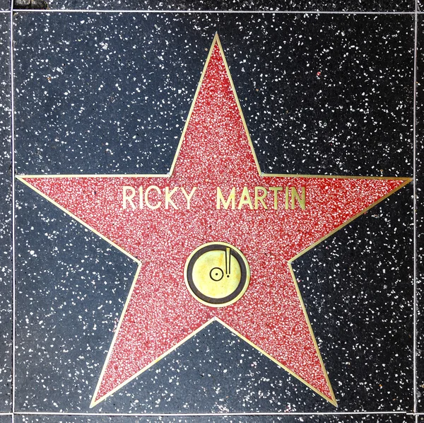Ricky martins stern auf dem hollywood walk of fame — Stockfoto