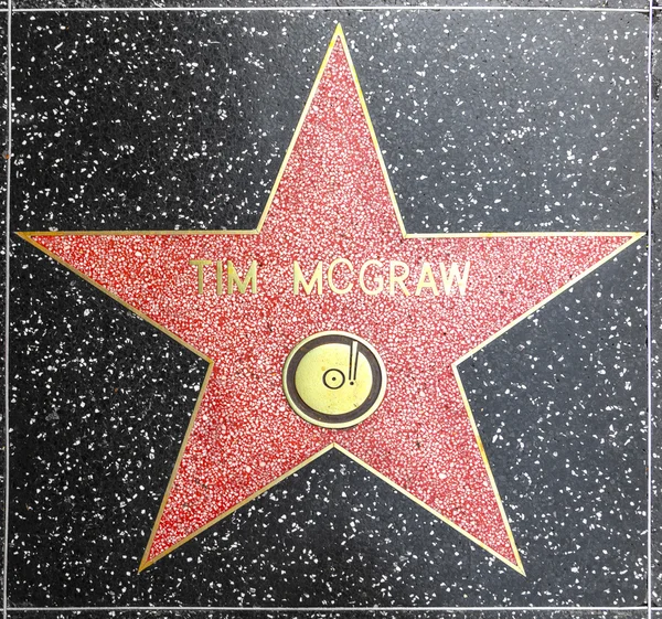 Tim McGraws estrela na Calçada da Fama de Hollywood — Fotografia de Stock