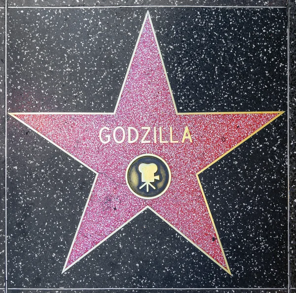 Hollywood Şöhret Kaldırımı'nda godzillas yıldız — Stok fotoğraf
