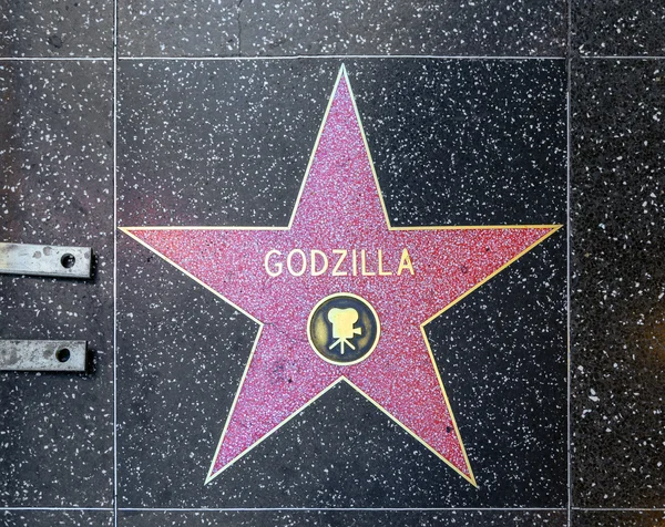 Godzillas estrella en Hollywood Paseo de la Fama — Foto de Stock
