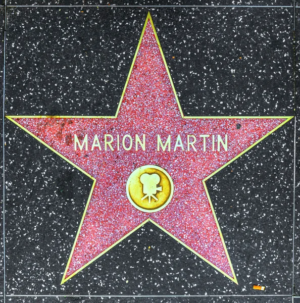 Marion Martins Stern auf dem Hollywood Walk of Fame — Stockfoto