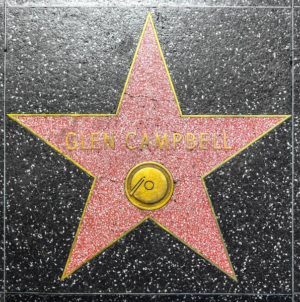 Глен Кемпбелл зірка на Голлівудська Алея слави — стокове фото
