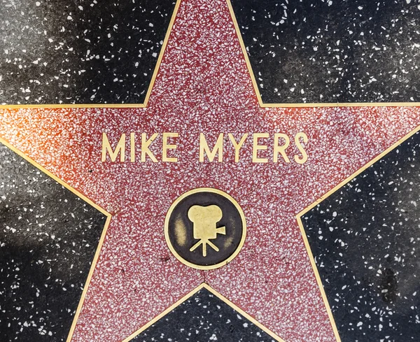 Mike myers hvězdu na Hollywoodském chodníku slávy — Stock fotografie