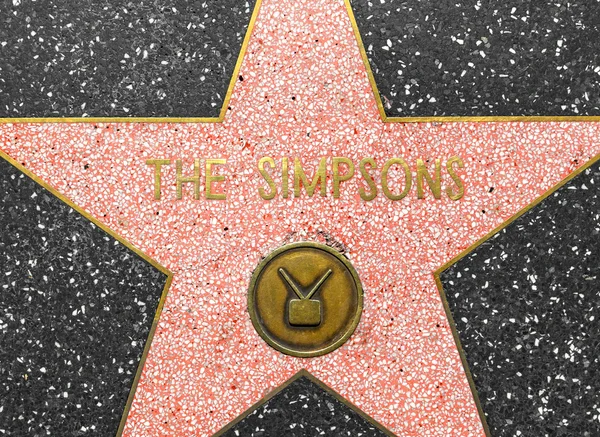 De ster van de simpsons op de hollywood walk van roem — Stockfoto