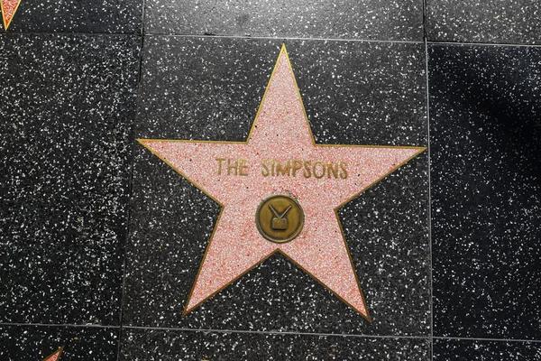 La stella dei Simpson sulla Hollywood Walk of Fame — Foto Stock