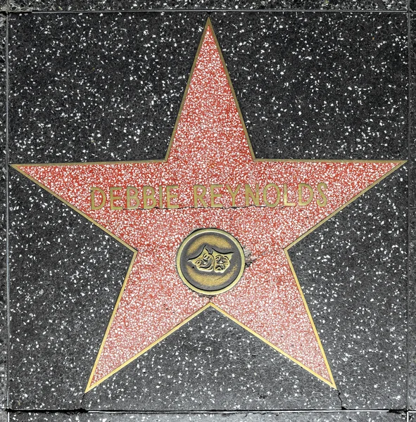Debbie Reynolds a csillagos Hollywood Walk of Fame — Stock Fotó
