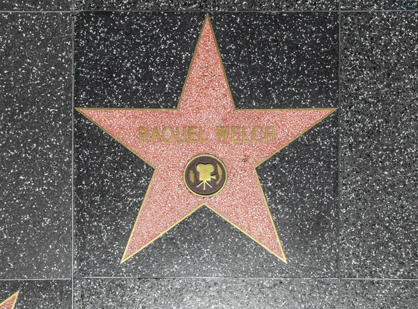 Ракель Уэлкс звезда Голливудской Аллеи Славы — стоковое фото