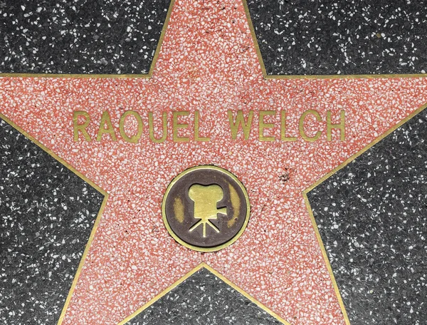 Ракель Welchs зірка на Голлівудська Алея слави — стокове фото
