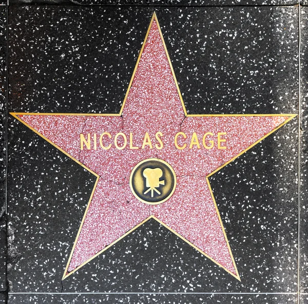 Nicolas Cages stella sulla Hollywood Walk of Fame — Foto Stock