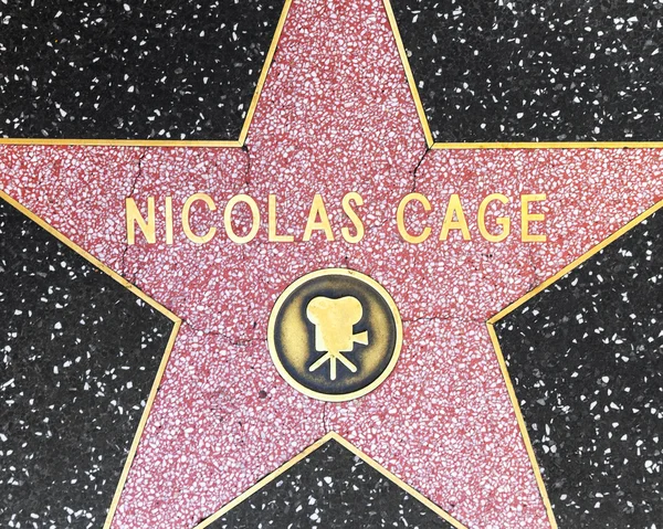 Nicolas Cages star on Hollywood Walk of Fame — Stock Photo, Image