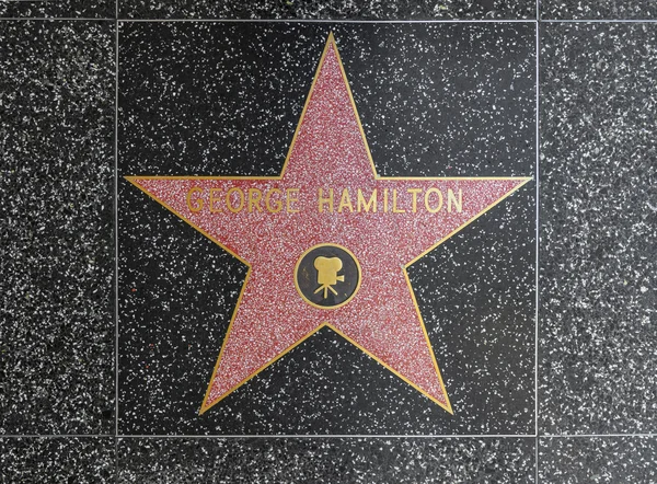 George Hamiltons star on Hollywood Walk of Fame — Stock Photo, Image
