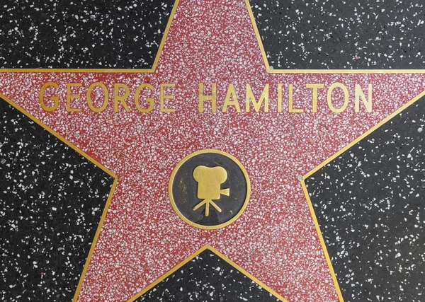 Джордж Гамильтон звезда на Голливудской Аллее Славы — стоковое фото