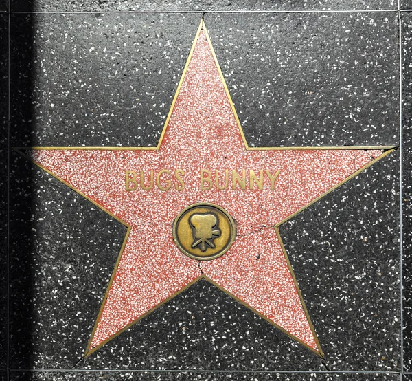 Chyby bunnys hvězdu na Hollywoodském chodníku slávy — Stock fotografie