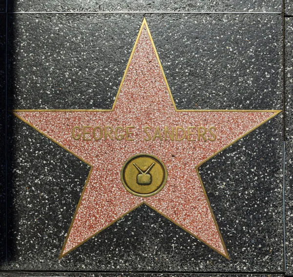 George sanders gwiazdę hollywood spacerem sławy — Zdjęcie stockowe