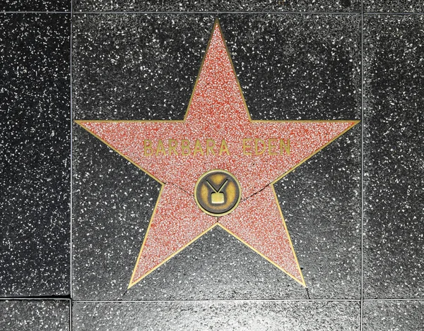 Barbara edens hvězdu na Hollywoodském chodníku slávy — Stock fotografie