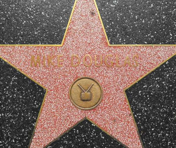Mike Douglas stjerne på Hollywood Walk of Fame - Stock-foto