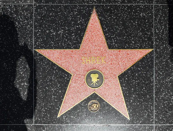 Shreks зірка на Голлівудська Алея слави — стокове фото
