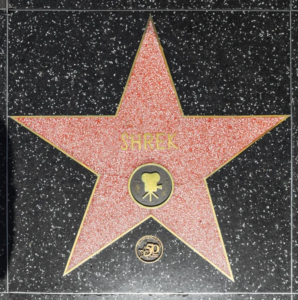 Shreks tähti Hollywoodissa Walk of Fame — kuvapankkivalokuva