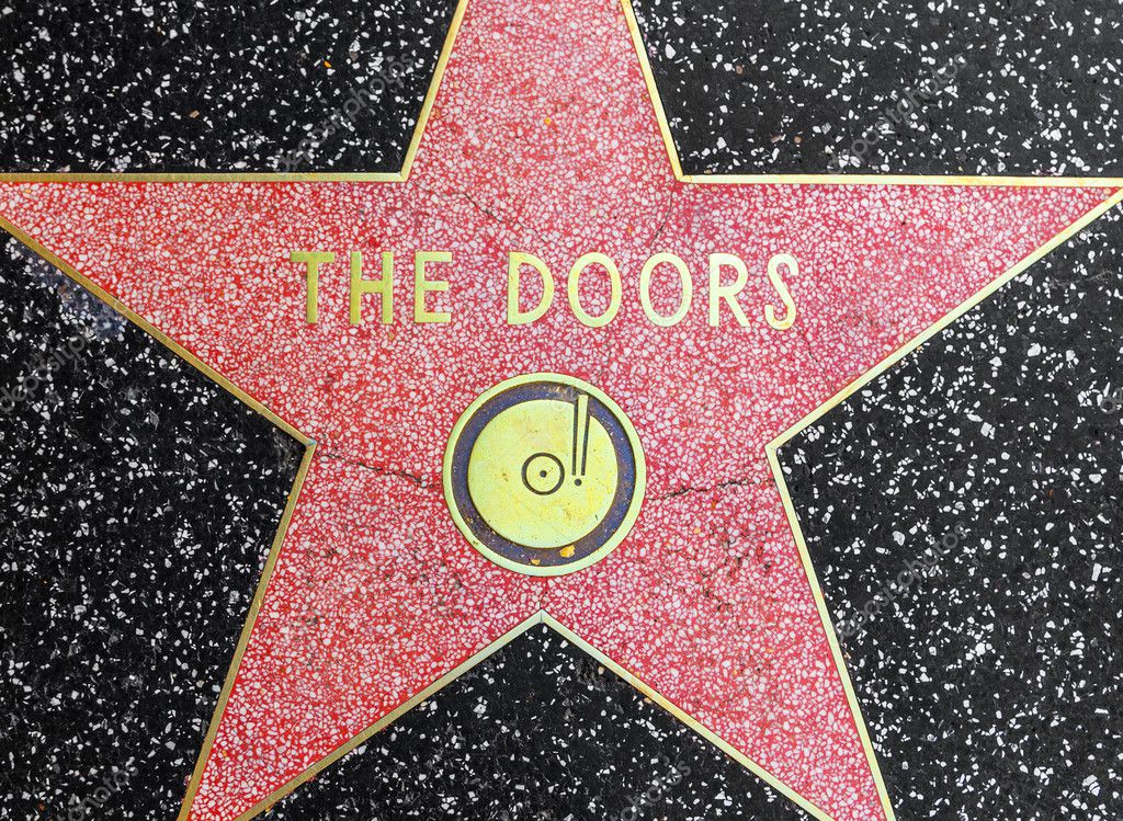 The Doors Star On Hollywood Walk Of Fame Stock Editorial