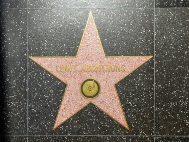 Louis Armstrongs star on Hollywood Walk of Fame clipart