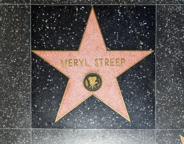 Meryl Streeps star on Hollywood Walk of Fame clipart