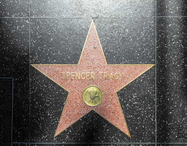 Spencer Tracys estrela na Calçada da Fama de Hollywood — Fotografia de Stock
