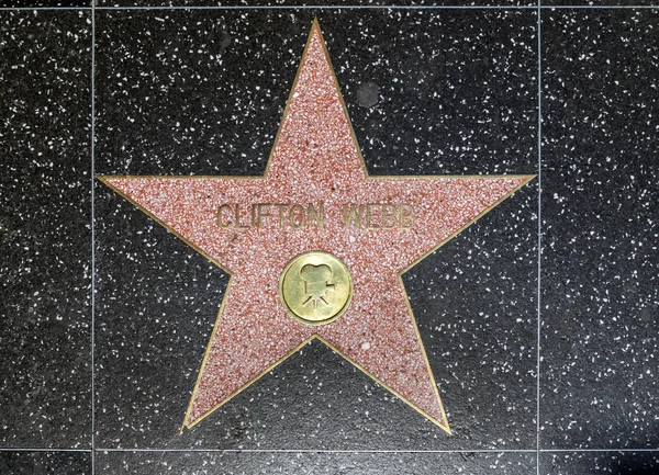 Кліфтон Webbs зірка на Голлівудська Алея слави — стокове фото