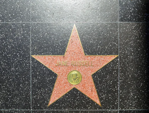 Jane russells αστέρι στο hollywood με τα πόδια της φήμης — Φωτογραφία Αρχείου