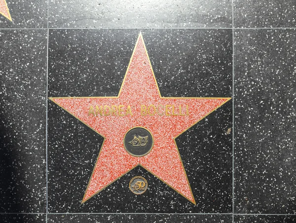 Andrea Bocellis зірка на Голлівудська Алея слави — стокове фото