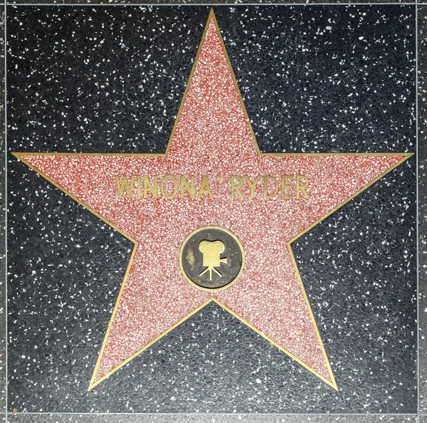 Вайнона Райдерс звезда Голливудской Аллеи Славы — стоковое фото