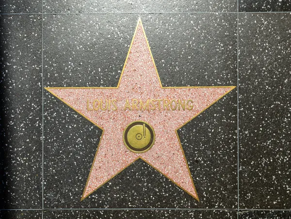 stock image Louis Armstrongs star on Hollywood Walk of Fame