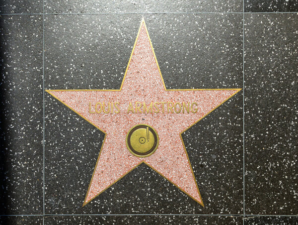 Louis Armstrongs star on Hollywood Walk of Fame