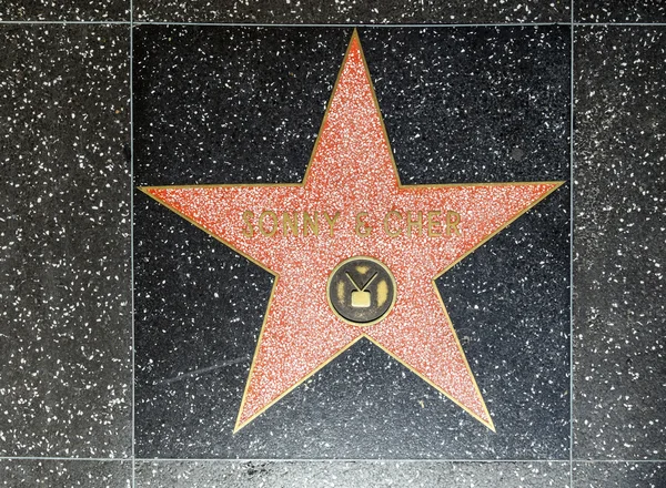 Sonny & Chers estrela na Calçada da Fama de Hollywood — Fotografia de Stock