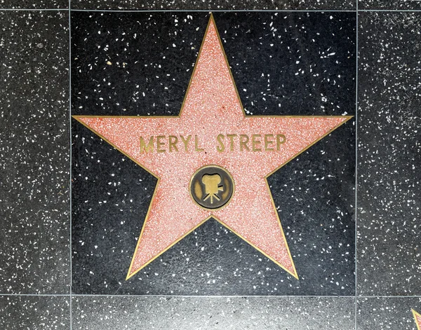 Meryl Streeps stella sulla Hollywood Walk of Fame — Foto Stock